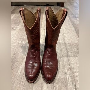 Tecovas 10D “Nolan” lizard boots. Worn once